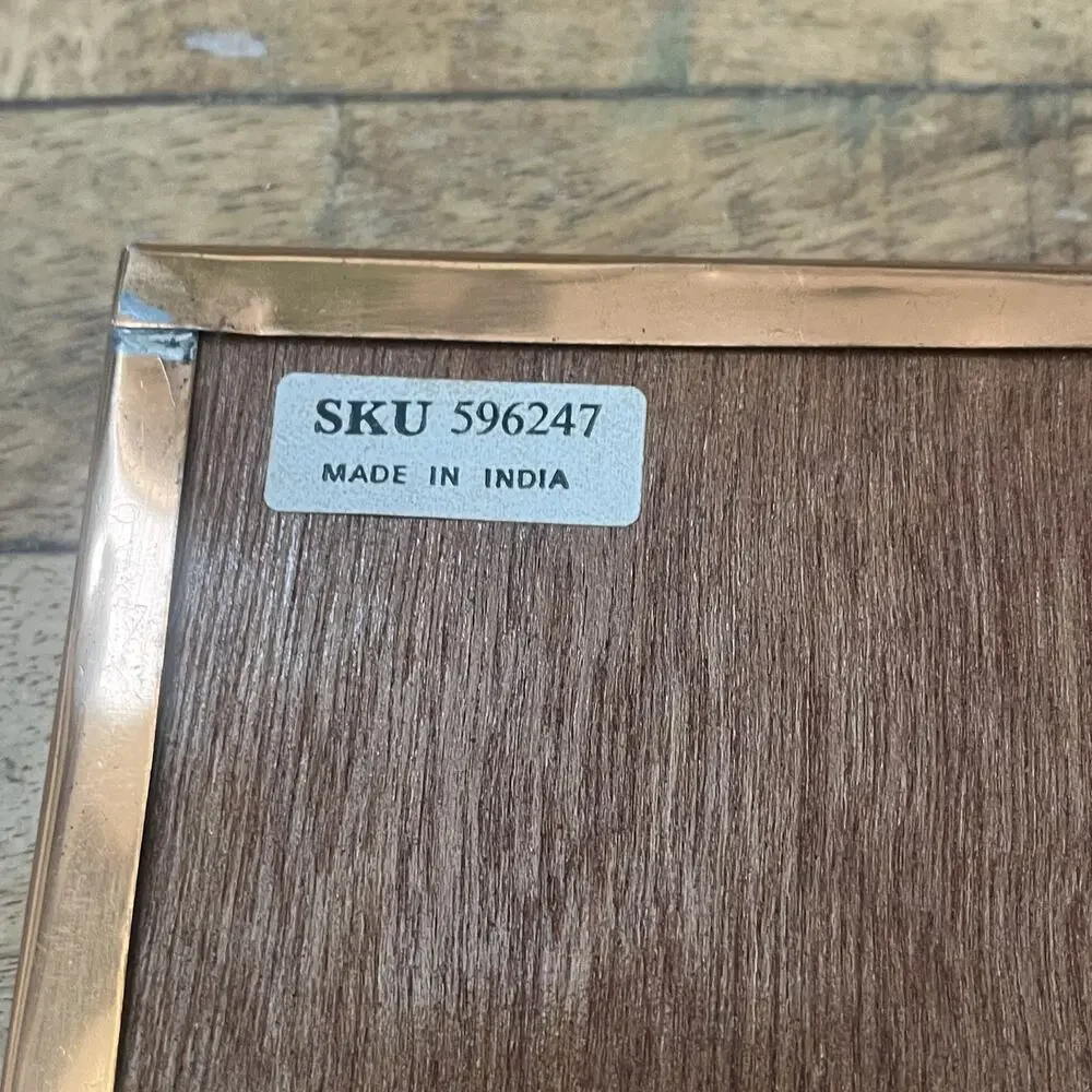 90s Polished Copper Foil Picture Frame 3.5